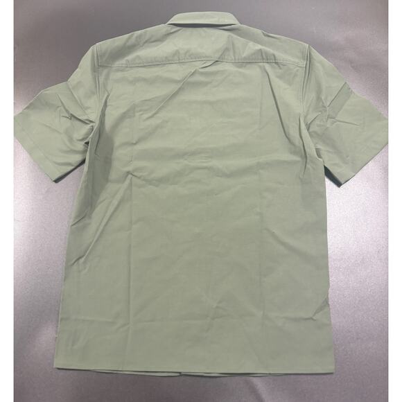 Club Monaco NWT Men's Short Sleeve Ripstop Shirt Olive Green in XXS - Picture 5 of 7
